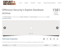 Tablet Screenshot of exploit-db.com